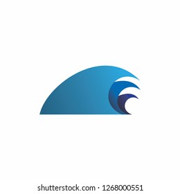 Water Wave Logo design vector template.