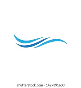 Water wave Logo design vector Template