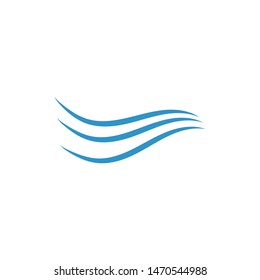 Water wave Logo design vector Template