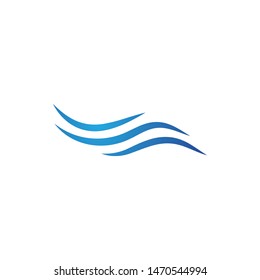 Water wave Logo design vector Template