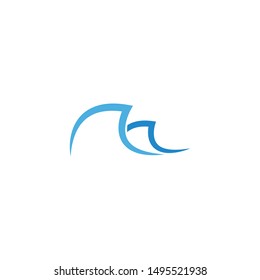 Water wave Logo design vector Template