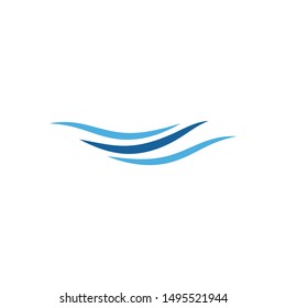 Water wave Logo design vector Template