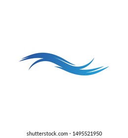 Water wave Logo design vector Template