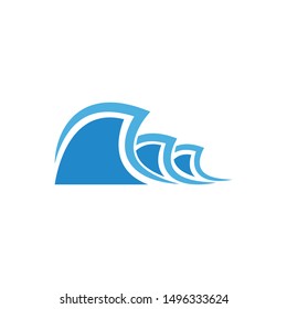 Water wave Logo design vector Template