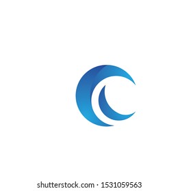 Water wave Logo design vector Template