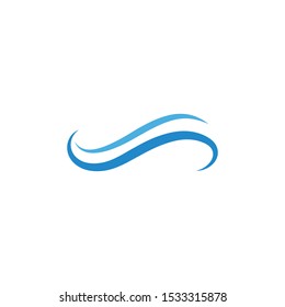 Water wave Logo design vector Template