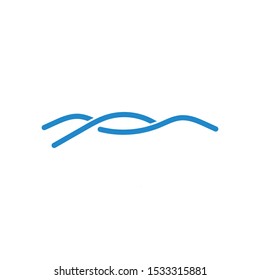 Water wave Logo design vector Template