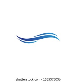 Water wave Logo design vector 
