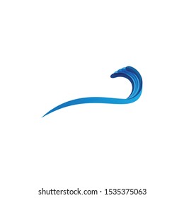 Water wave Logo design vector
