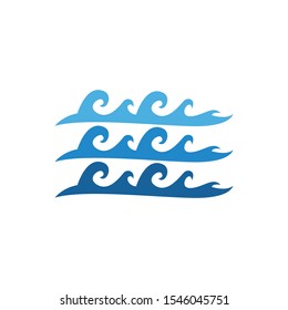 Water wave Logo design vector Template