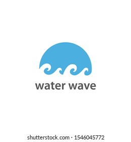 Water wave Logo design vector Template