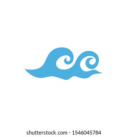 Water wave Logo design vector Template