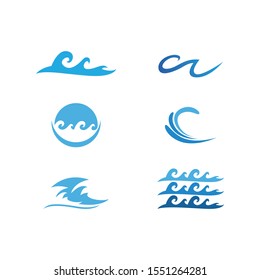 Water wave Logo design vector Template