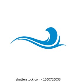 Water Wave logo design vector. Icon Symbol. Template. Illustration