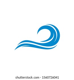 Water Wave logo design vector. Icon Symbol. Template. Illustration