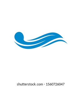 Water Wave logo design vector. Icon Symbol. Template. Illustration