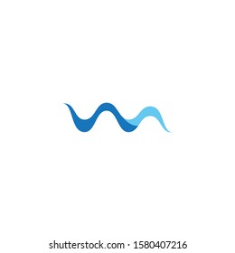 Water wave Logo design vector Template