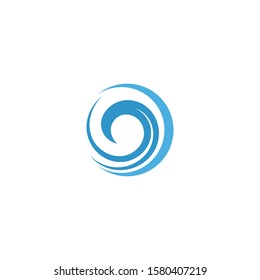 Water wave Logo design vector Template