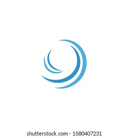Water wave Logo design vector Template