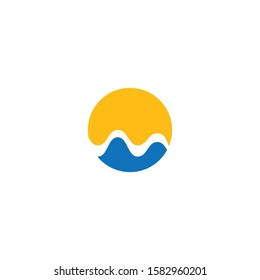 Water wave Logo design vector Template