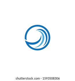 Water wave Logo design vector Template