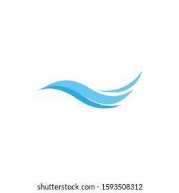 Water wave Logo design vector Template