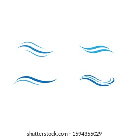 Water wave Logo design vector Template
