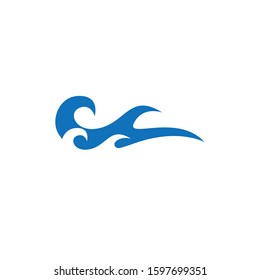 Water wave Logo design vector Template