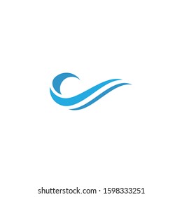 Water wave Logo design vector Template