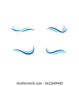 Water wave Logo design vector Template