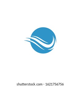 Water wave Logo design vector Template