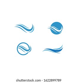 Water wave Logo design vector Template