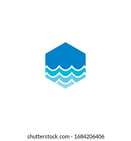 Water wave Logo design vector Template