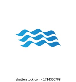Water wave Logo design vector Template