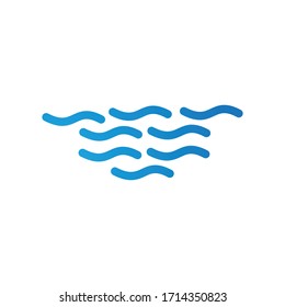 Water wave Logo design vector Template