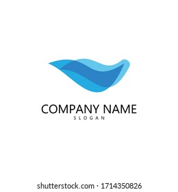 Water wave Logo design vector Template