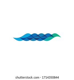Water wave Logo design vector Template