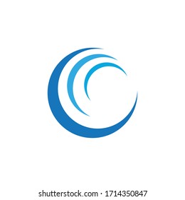 Plantilla vectorial de diseño de logotipos de ondas de agua