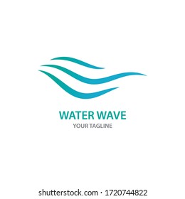 Water wave Logo design vector Template