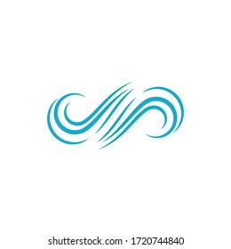 Water wave Logo design vector Template