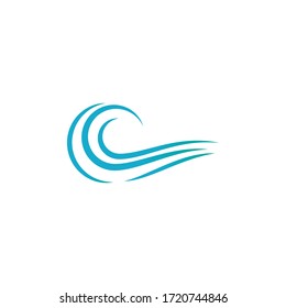 Water wave Logo design vector Template