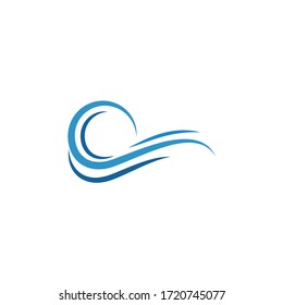 Water wave Logo design vector Template