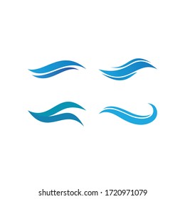 Water wave Logo design vector Template
