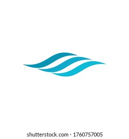 Plantilla vectorial de diseño de logotipo de ondas de agua