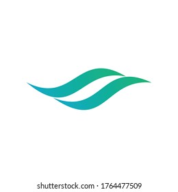 Water wave Logo design vector Template