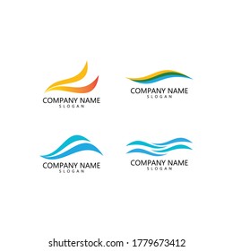 Water wave Logo design vector Template