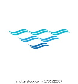 Water wave Logo design vector Template