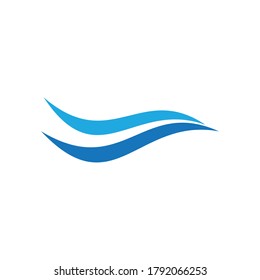Water wave Logo design vector Template