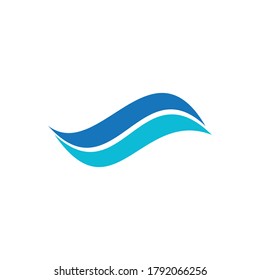 Water wave Logo design vector Template