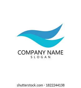 Water wave Logo design vector Template